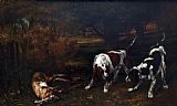 Gustave Courbet Canvas Paintings - Hunting Dogs